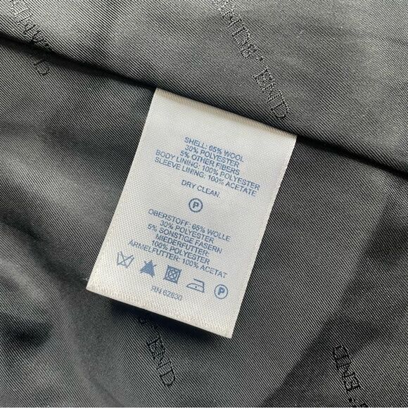 Lands’ End Gray Wool Blend Pea Coat EUC Women’s Size 12 - Picture 5 of 8